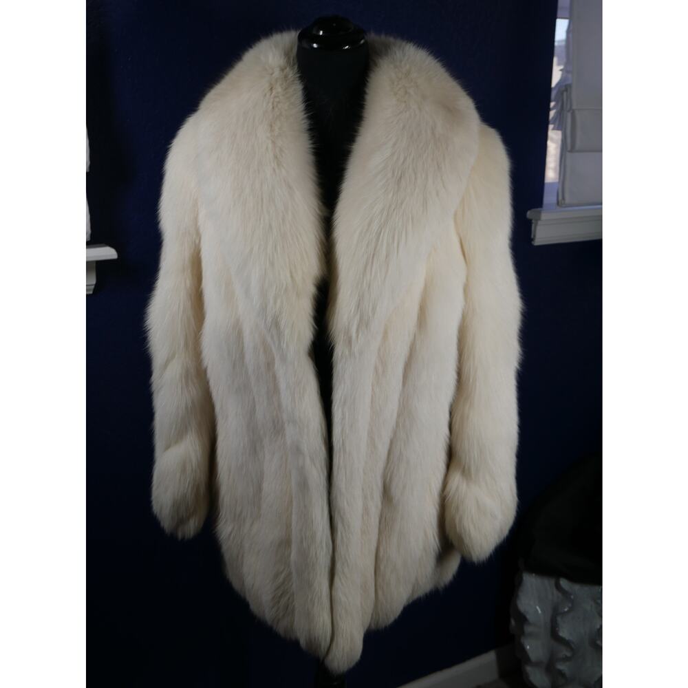 Gorgeous Pearl Fox Fur Coat Jacket Great for Wedding!